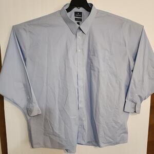 Stafford Travel Performance Super Shirt Blue Big 22 38-39 6X, Long Sleeve‎